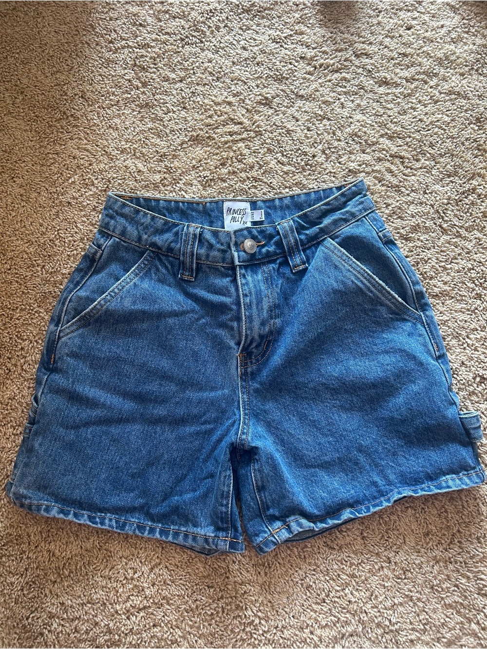 Princess Polly Vintage-Inspired Blue Denim Shorts